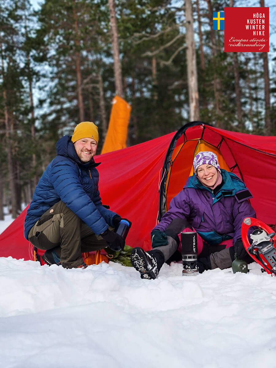 2 vandra vinter höga kusten snöskor