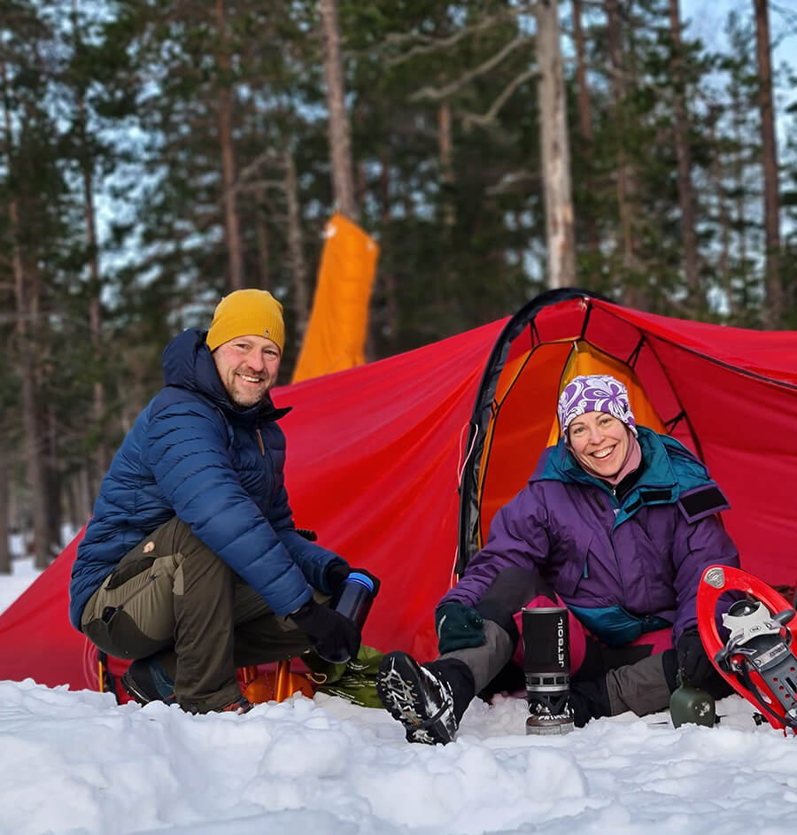 6 snöskovandring höga kusten vinter vandra