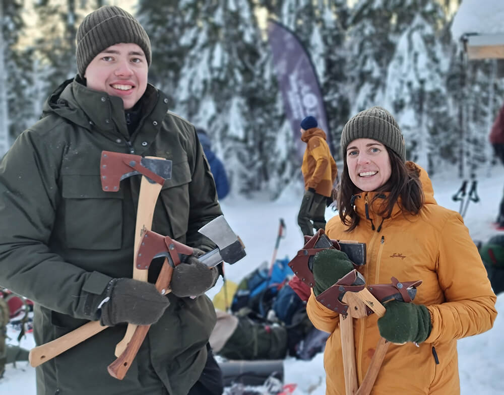 gränsfors bruk höga kusten winter hike snöskor vandra